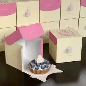 Pastel Color Cake Boxes with Handle for Sponge Rolls, Cake Slices and Whole Cakes