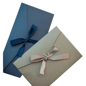 Pearl Paper Envelope with Bow Effect Custom Logo