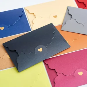 Pearlescent Paper Envelopes with Custom Logo for Business Cards and Wedding Invitations