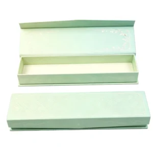 Pen Gift Box, Rigid Cardboard, Custom Printed, Empty, with Magnetic Closure and Handmade Finish