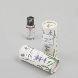 Perfume Bottle Paper Tube, Rolled Edge Cylinder Packaging with Custom Logo for Fragrance