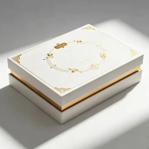 Personalised Custom Matte White Rigid Cardboard Packaging Box with Heaven and Earth Cover for Small Business