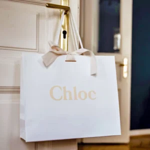 Personalized White Cardboard Small Jewelry Packaging Gift Bags