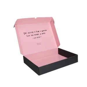 Pink Corrugated Cardboard Recoverable Mailer Box for Gifts with Custom Logo and Digital Printing
