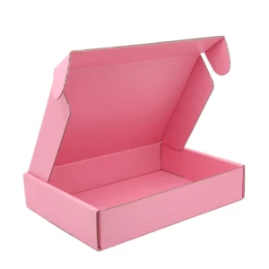 Pink Custom Packaging Logo Eco-friendly Foldable Corrugated Cardboard Gift Shipping Mailer Box