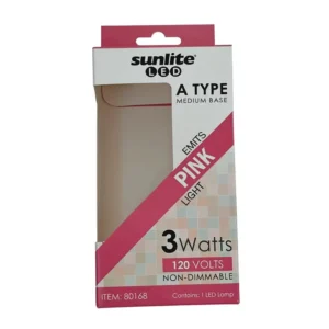 Pink Recycled Paper LED Bulb Folding Box, Matt Lamination, Hanging Carton