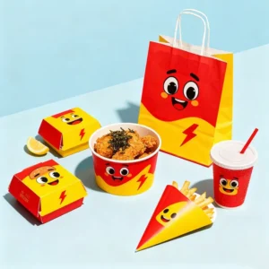 Portable Cardboard Paper Fried Chicken and Fish-and-Chips Food Packaging Box