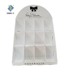 Portable Custom Logo Offset-Printed Corrugated Paper Countertop Display Box for Retail Stores