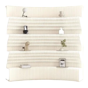 Portable Folding Room Divider Storage Display Rack Retractable Panel Partition