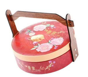 Portable Paper Mooncake and Chocolate Gift Box with Custom Printed Design