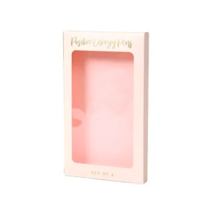 Portable White PVC Paper Box with 1 mm Kraft Thickness, Waterproof Foil Window, and Glossy Lamination