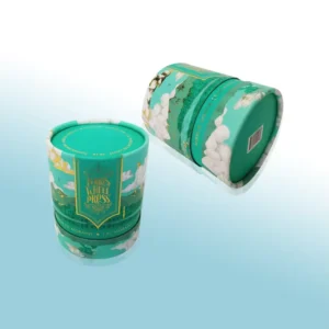 Premium Biodegradable Cylinder Tea Canister Bags and Tube Box Packaging Custom printed for Loose Tea Chocolate Sugar Use