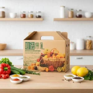 Printed Corrugated Cardboard Storage Box for Vegetables and Apples