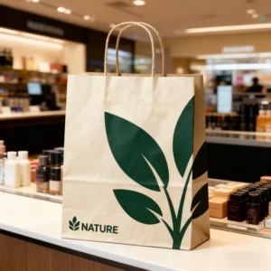 Printed Handmade Durable Eco Friendly Biodegradable Recycled Materials Kraft Paper Retail Clothing Packaging Gift Shopping Bags