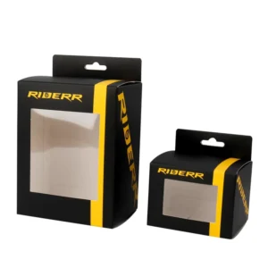 Printed Hanging Hollow Paper Box with Transparent Plastic Window