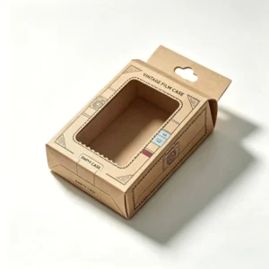 Printed Kraft Paper Color Box with Clear Window