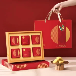 Printed Logo Foldable Cardboard Mooncake Gift Box for Mid-Autumn Festival