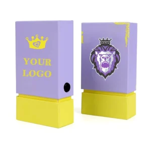 Printed Logo Paper Tube Bottle Packaging Box with Button Window