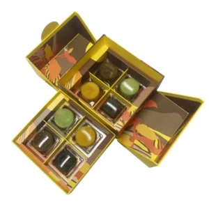 Printed Mooncake Gift Box Food Packaging Box for Chocolate Candy Cake with Custom Logo