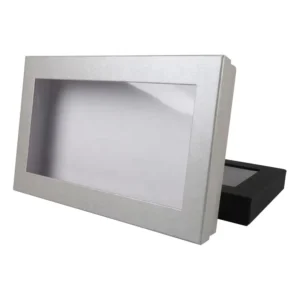Printed PVC Clear Window Cardboard Paper Box for Clothes Gift Packaging with Lid and Base