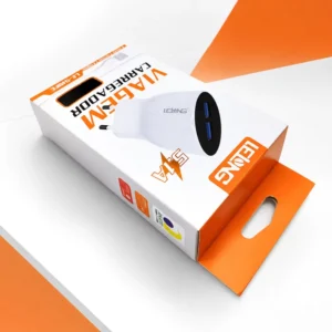 Printed Phone Accessory Paper Box with Window and Hang Tab