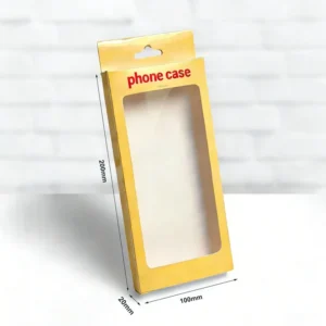 Private Label Custom Printing Electronic Products Packaging Paper Folding Box Hanging Box with Clear PVC Window for Phone Case