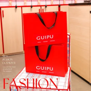Professional Luxury Kraft Paper Bags with Ribbon Handle Reusable Eco Friendly Boutique Apparel Packaging
