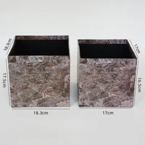 Qixi Festival Plum Purple Sauce Series Retro Grey Board Paper Die-Cutting Flower Gift Box Set Square Bucket Bouquet Arrangement