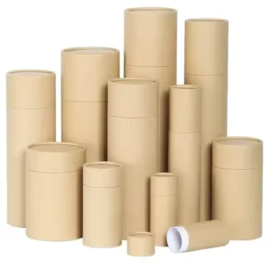 RTS Custom Kraft Paper Tube Can Bio Degradable Cylinder Tea Perfume Candles Paper Tube Can for Food Packaging