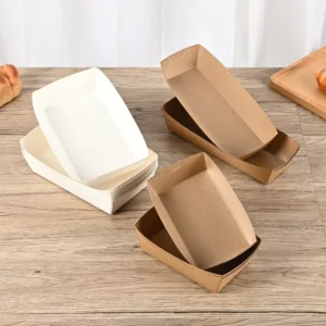 Ready Kraft Ship Shaped Tray with Rigid Construction and Clear Branding Space for Cloud Kitchens