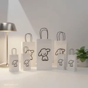Ready Made Promotional Paper Bags Customise Your Logo Thick Durable Kraft