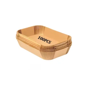 Rectangular Air Fryer Paper Tray Silicone Oil Paper Tray for Supermarket Home Use