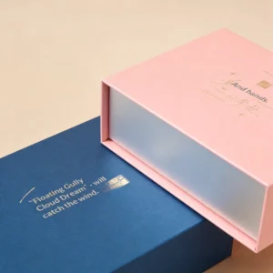 Rectangular Foldable Paper Gift Box with Magnetic Closure and Flat-Pack Design