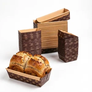 Rectangular Greaseproof Corrugated Cardboard Bread Box for Pound Cake and Loaf Bread