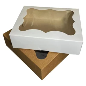 Rectangular Kraft Paper Window Gift Box for Candy and Desserts