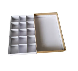 Rectangular Rigid Box with Lid, Compartments, and Insert