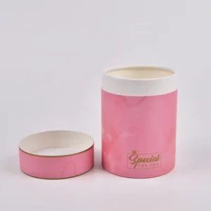 Recyclable Aluminium-Lined Round Kraft Paper Tea Canister for Coffee and Beverage Packaging