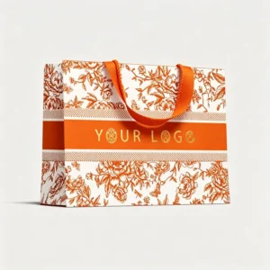 Recyclable Art Paper Retail Handbag with Embedded Ribbon Handle, 190-230gsm White Card, Custom Logo