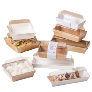 Recyclable Bakery Rigid Box with Magnetic Closure, Embossing and Coated Paper for Cake Rolls and Sandwiches