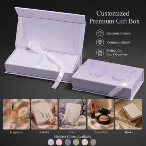 Recyclable Biodegradable Paper Valentine’s Day Gift Box with Printing and Embossing