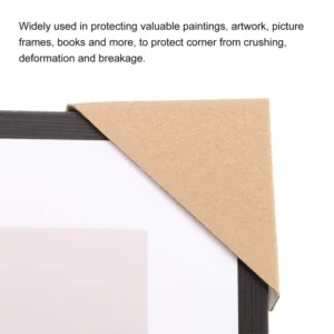 Recyclable Brown Cardboard Paper Corner Guards for Art, Paintings, Picture Frames, Books, Photos, and Paper Stacks