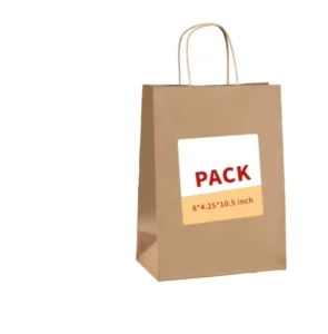 Recyclable Classic Kraft Paper Bag with Twisted Handles for Food Use Offset Printing Custom Orders