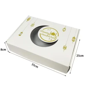Recyclable Corrugated Cardboard Rigid Gift Box with Window for Candle Packaging, Custom Size, Embossed