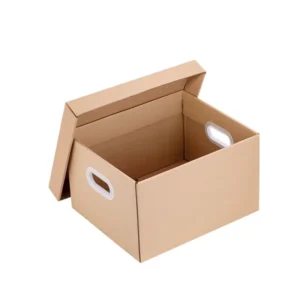 Recyclable Corrugated Cardboard Shipping Boxes with White Handle for Garments