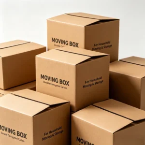 Recyclable Corrugated Carton with Custom Logo for Moving, Storage and Gifting Packaging