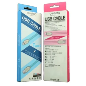Recyclable Corrugated Kraft Paper Box for Hanging Data Cables and Earphones with UV Foil