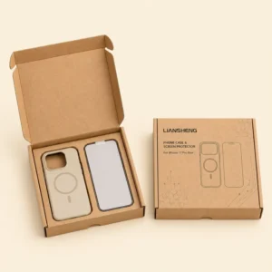 Recyclable Corrugated Paper Die-Cut Mailer Box, UV Printing, Mobile Phone Camera Screen Protector Packaging