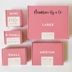 Recyclable Corrugated Pink Mailer Shipping Box for Cosmetic Lash Packaging with Custom Logo