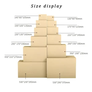 Recyclable Corrugated Shipping Boxes with Recycled Materials for Mail Delivery