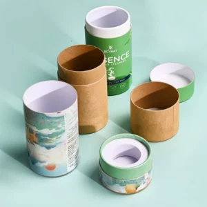 Recyclable Craft Paper Tube Packaging for Perfume, Essential Oil, Cosmetics, Mascara, Lotion, Loose Powder, and Gifts